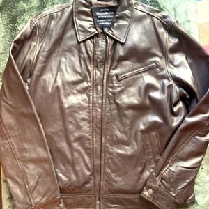 Lucky Brand Chocolate Leather Jacket Sz S